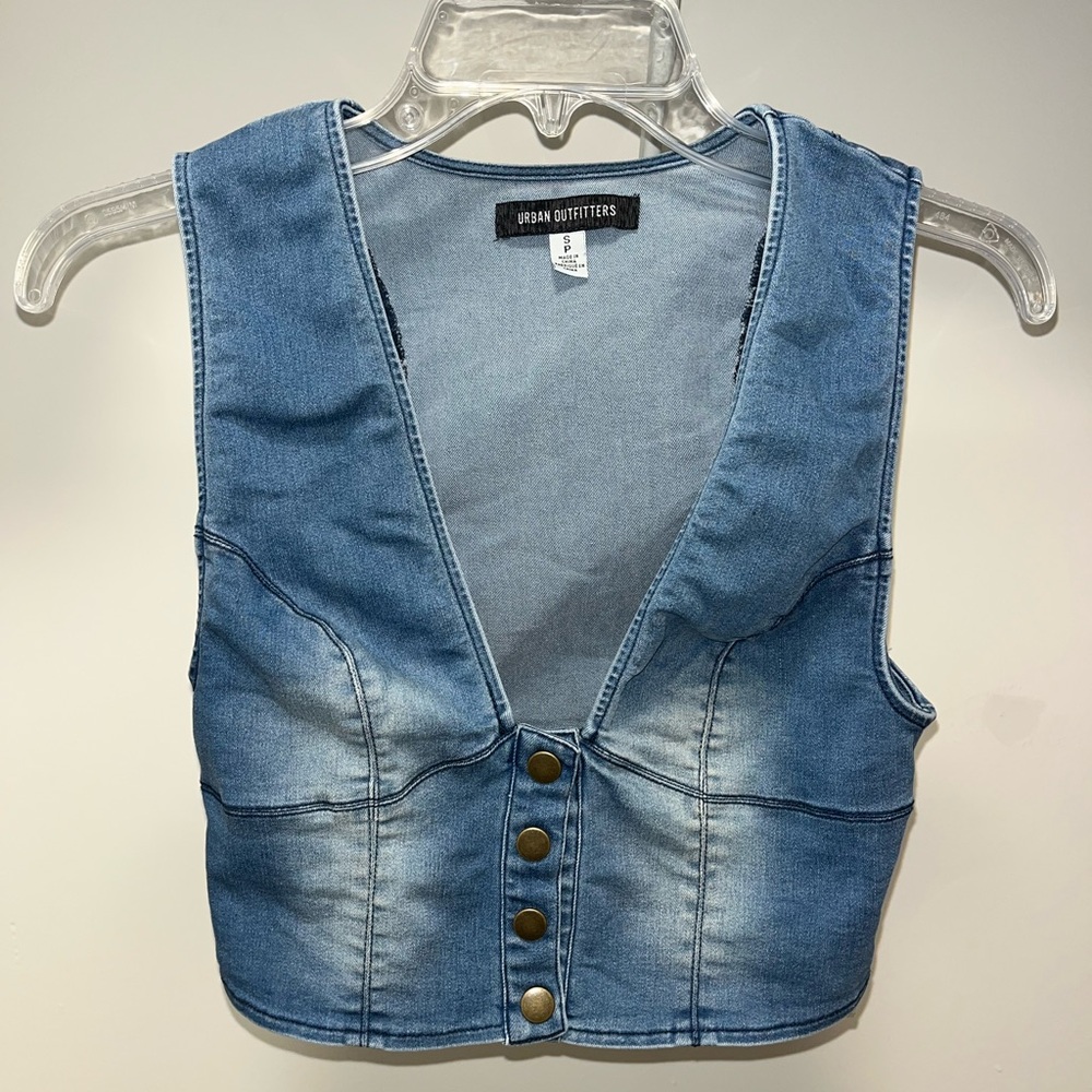 Urban Outfitters Jean Cropped Top, S